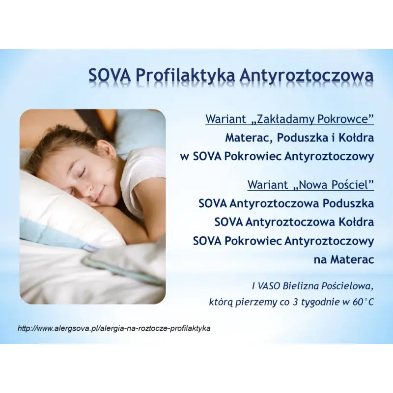 SOVA SILVER P Poduszka Antyroztoczowa Antybakteryjna Profilaktyka