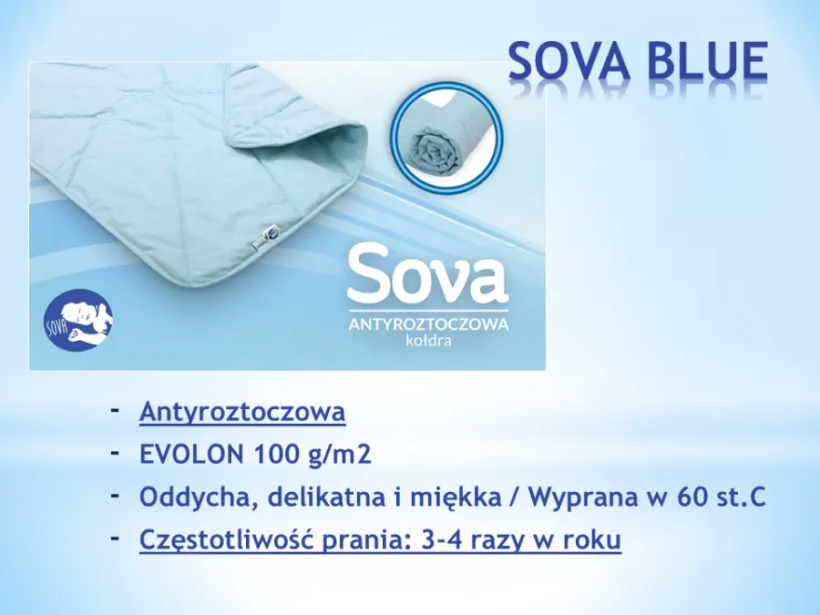SOVA BLUE koldra