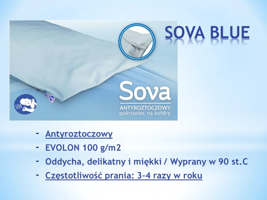 SOVA BLUE pokrowiec kołdra