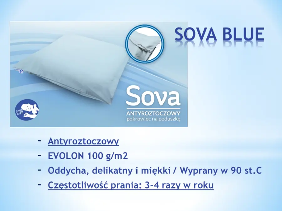 SOVA BLUE poduszka