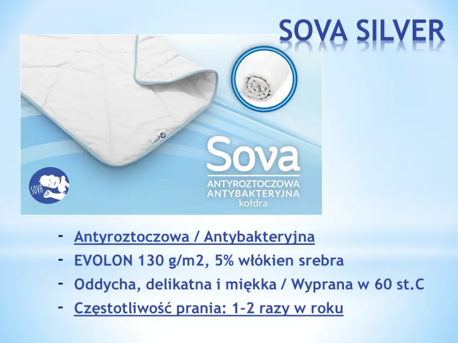 SOVA SILVER koldra